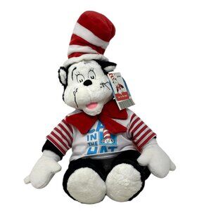 BUILD-A-BEAR Dr. Seuss Cat In The Hat 23" Plush + T-Shirt 50th Anniversary NWT